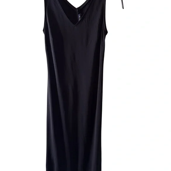 Ann Taylor Black Sleeveless Maxi Sleeveless Dress SZ 4P VNeck Flattering - Picture 2 of 2